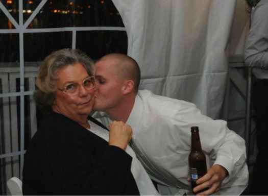 A look that says she's irritated but still adores him