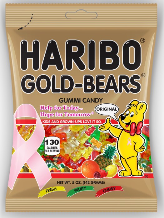 Pink Ribbon Gold-Bears Bag (1)