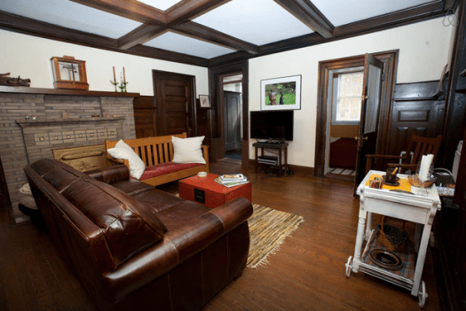 Adorable interior of the Charlottesville Airbnb