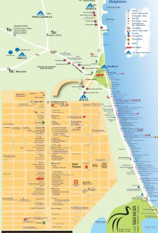 Map of Tulum
